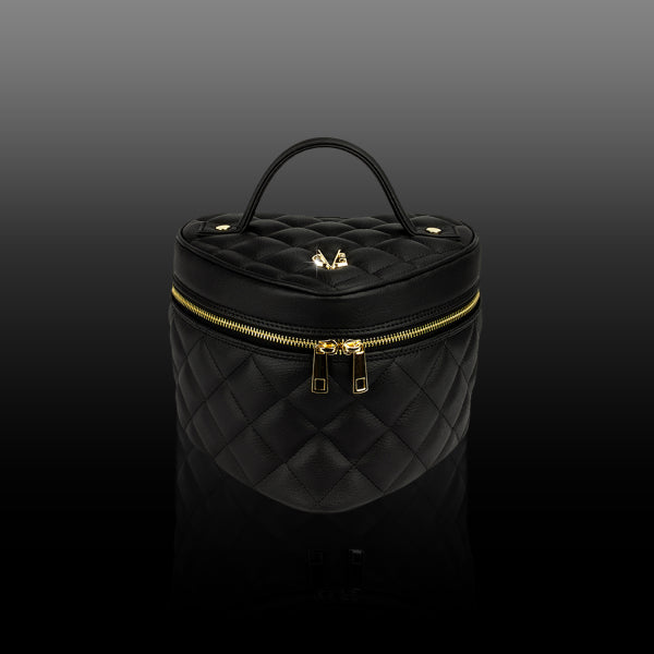 VG Beauty case a cuore trapuntato nero