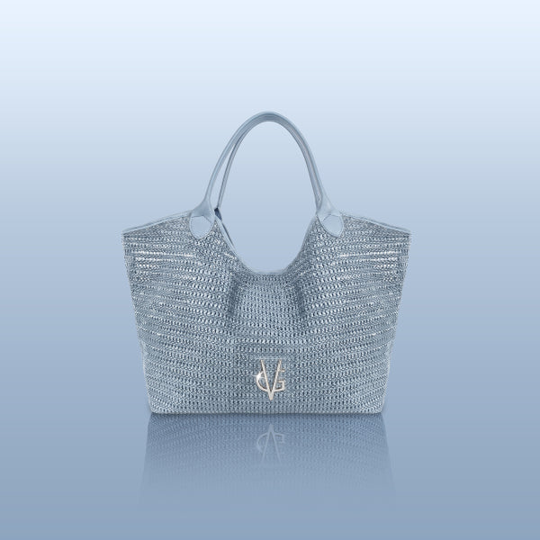 VG Shopper rafia celeste