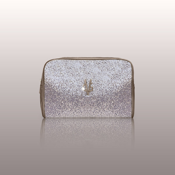 FIRST LOVE COLLECTION - Beauty case glitter cipria scuro