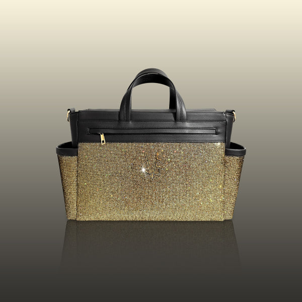 Wonderful Christmas - Borsa passeggino glitter gold