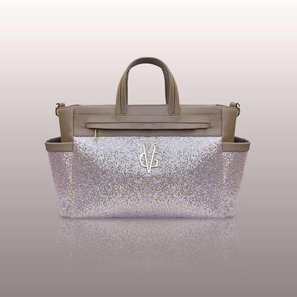 FIRST LOVE COLLECTION - Borsa passeggino glitter cipria scuro