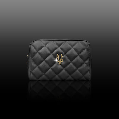 FIRST LOVE COLLECTION - Beauty case trapuntato nero